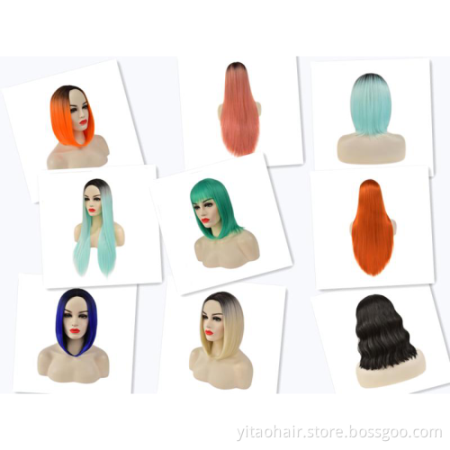 Anogol Black Braided Lace Front Wig Straight Double Braided Synthetic Wigs Hair Long Natural with Baby Soft Transparent Light